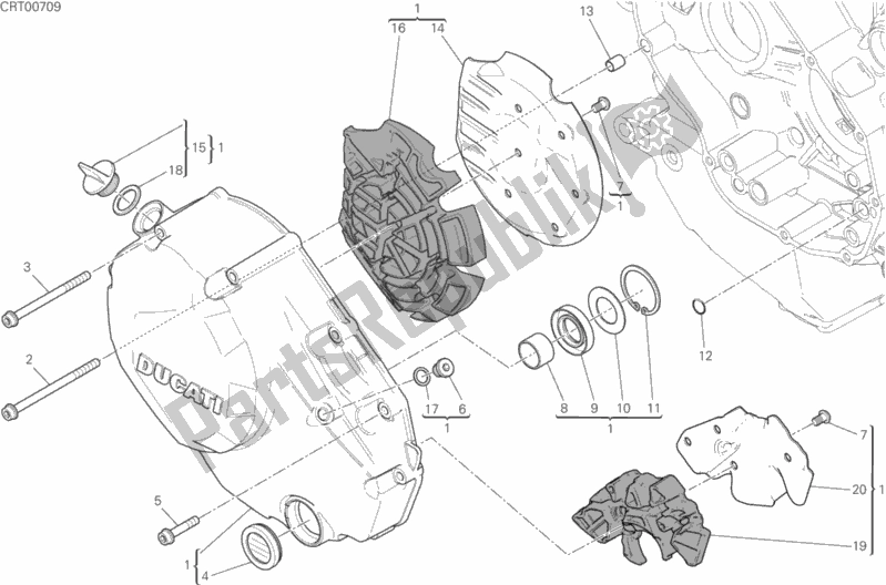 Todas las partes para Tapa Del Embrague de Ducati Monster 1200 S USA 2018